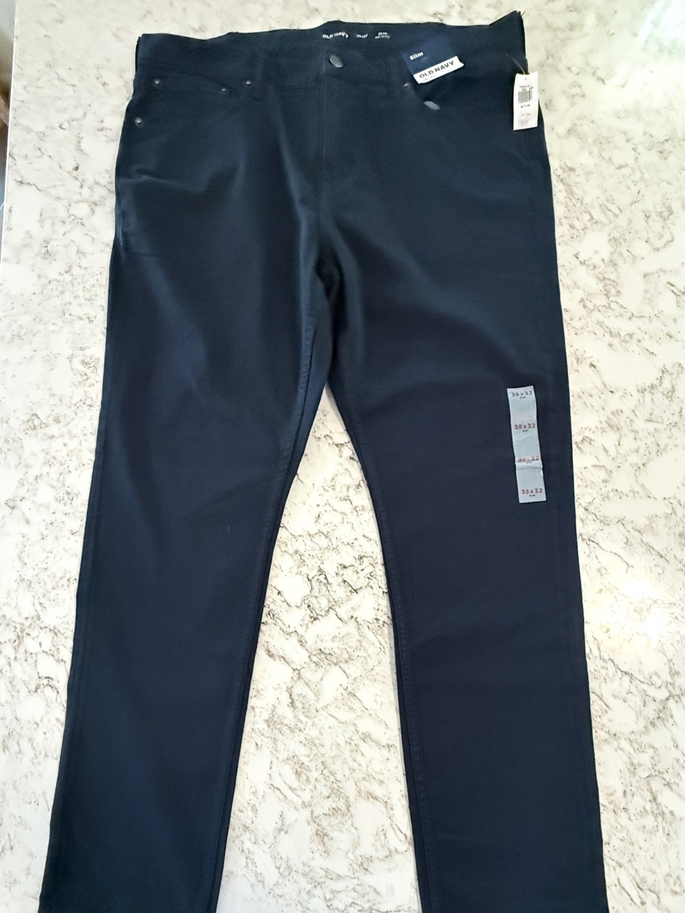 Old Navy Men's Dark Navy Stretch Slim Chino Pants